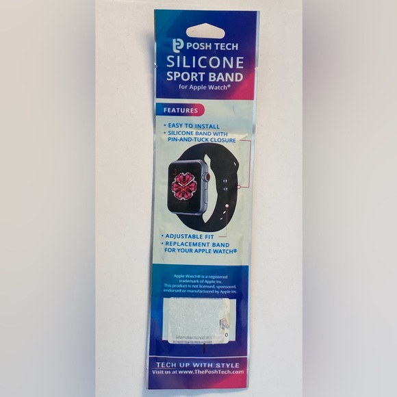 Silicone Sports Band For Apple Watch 38/40mm, Snowflake Pattern - Picture 6 of 7